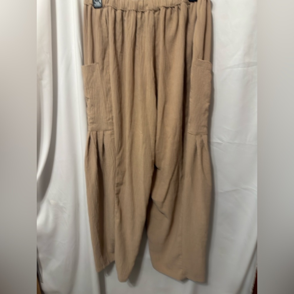 Merokeety tan wide leg cargo trouser M - Picture 6 of 13